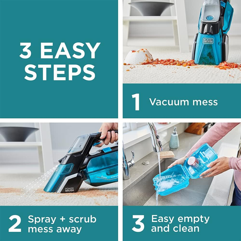 Black+Decker 12V Spillbuster Powered Spot Cleaner BHSB320JP GB
