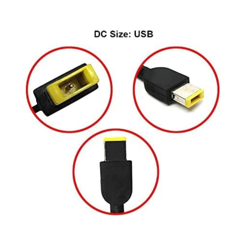 LAVA Lenovo Laptop Charger 20V 4.5A USB5