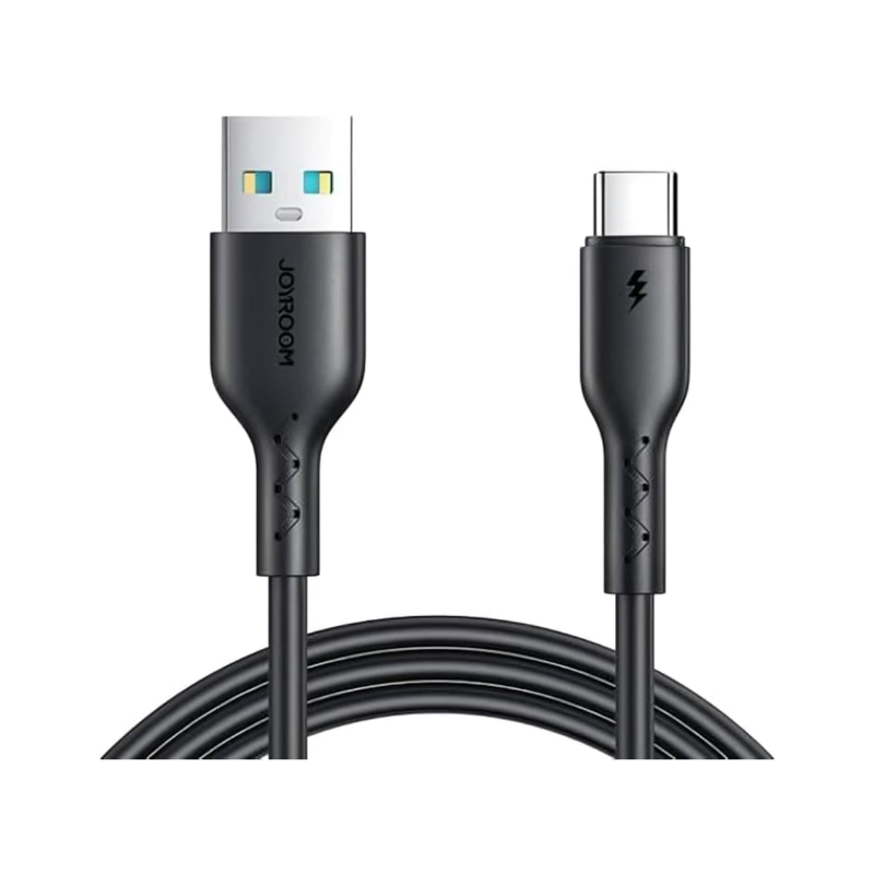كابل بيانات شحن سريع من جوي روم USB A إلى Type C 3A بطول 1 متر أسود SA26 AC3 