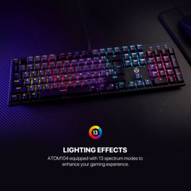 لوحة مفاتيح ميكانيكية فانتيك ATOM104 MK886v2 سوداء