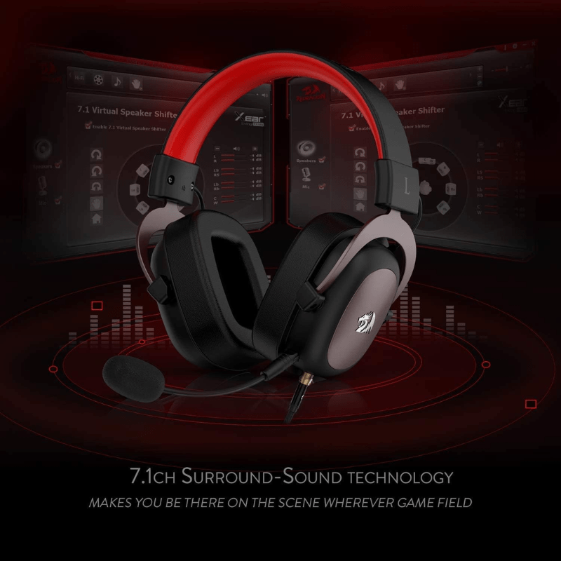 Redragon H510 Zeus Wired Gaming Headset- 7.1 Surround- Detachable Microphone