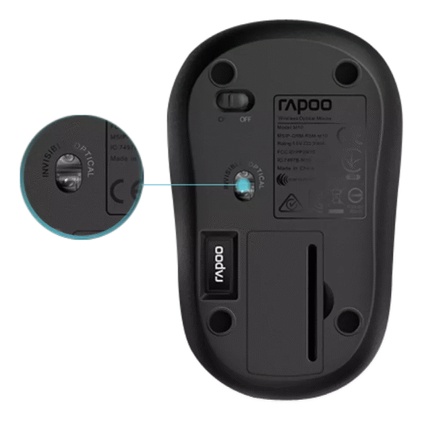 Mouse Rapoo M10 Plus  Black Wireless