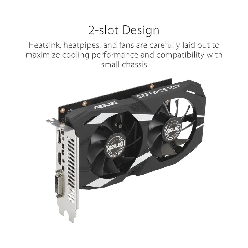 ASUS Dual GeForce RTX™ 3050 OC Edition 6GB GDDR6 with two powerful fans