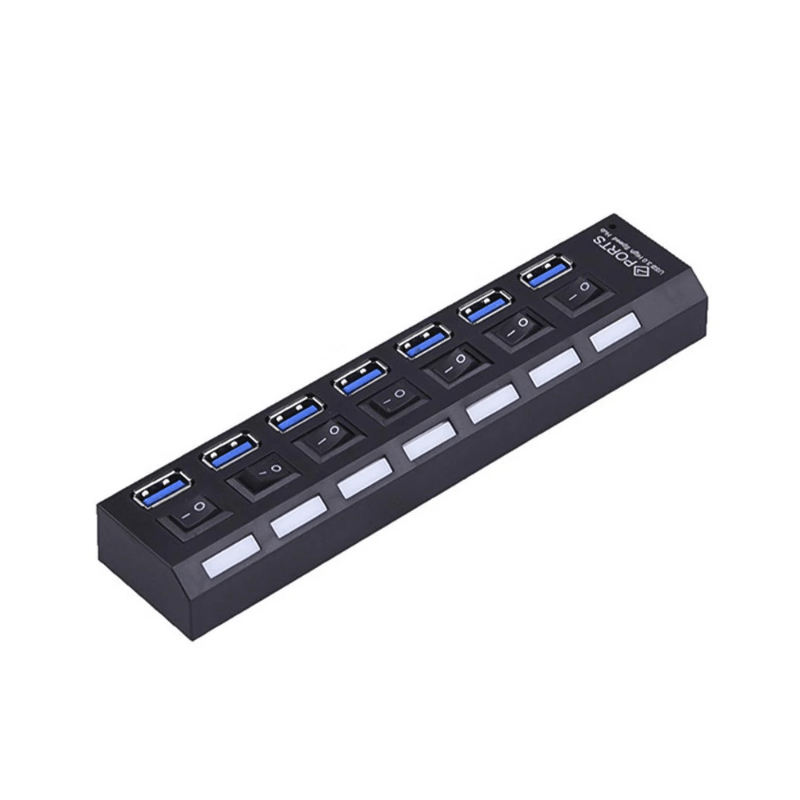 مفتاح توزيع LAVA ذو 7 منافذ USB 3.0 