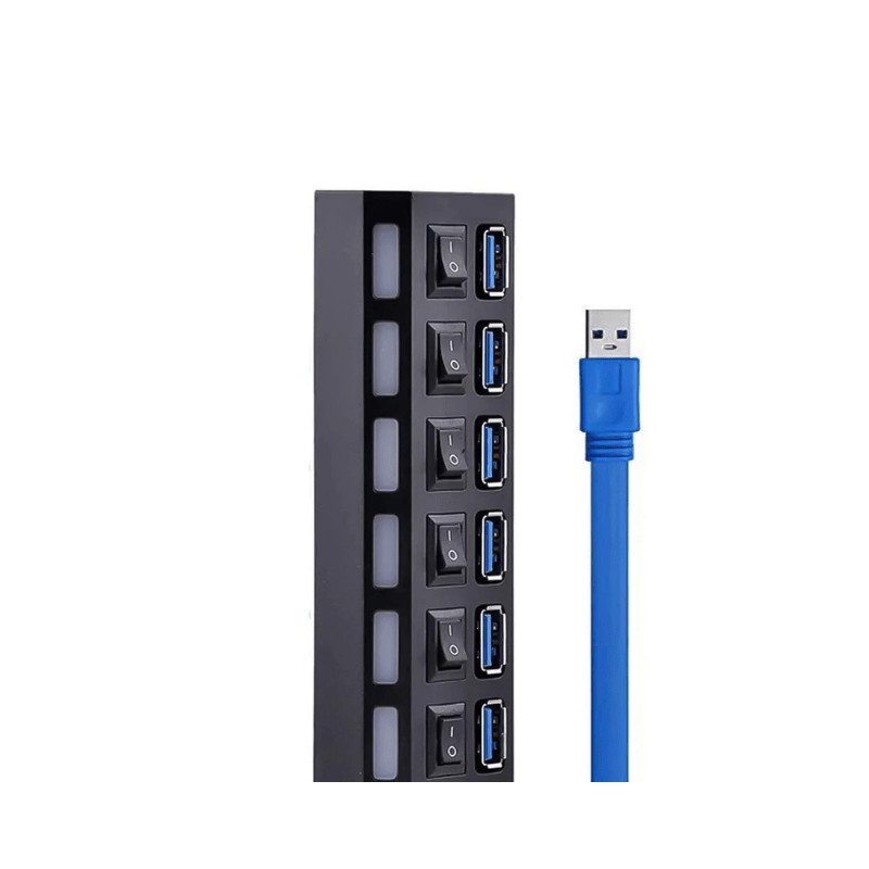مفتاح توزيع LAVA ذو 7 منافذ USB 3.0 