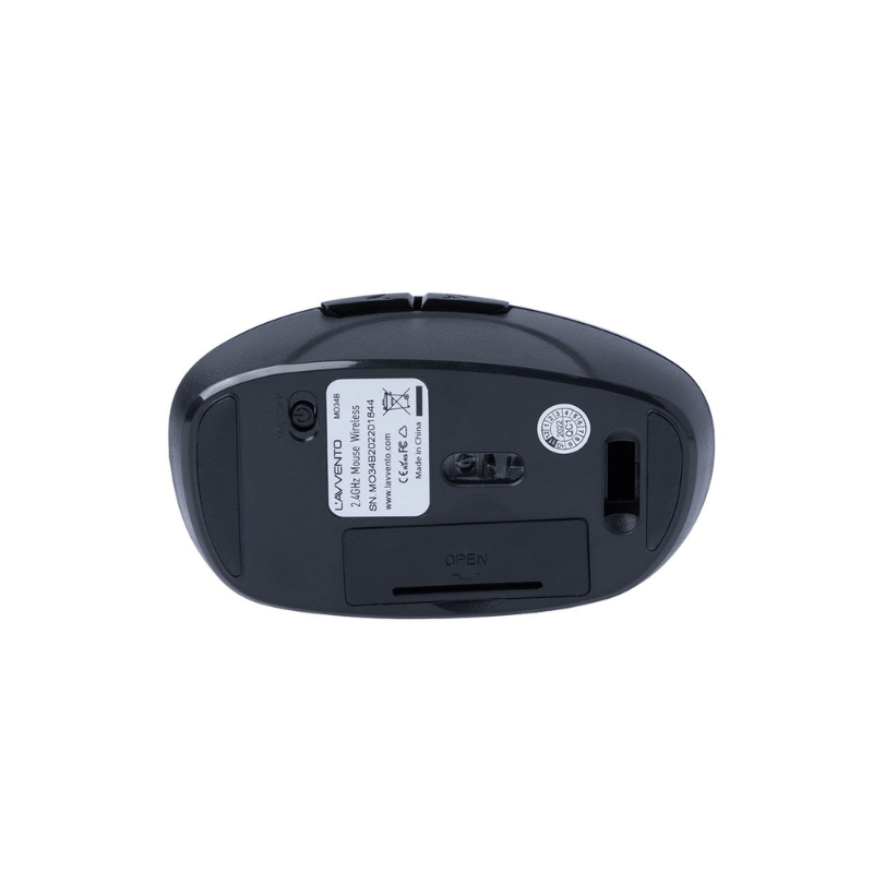 Lavvento 2.4G Wireless Optical mouse 800 1200 1600 DPI Black