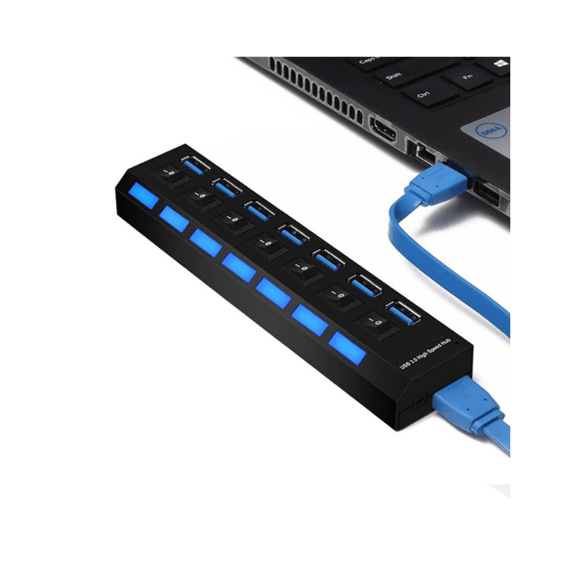 مفتاح توزيع LAVA ذو 7 منافذ USB 3.0 