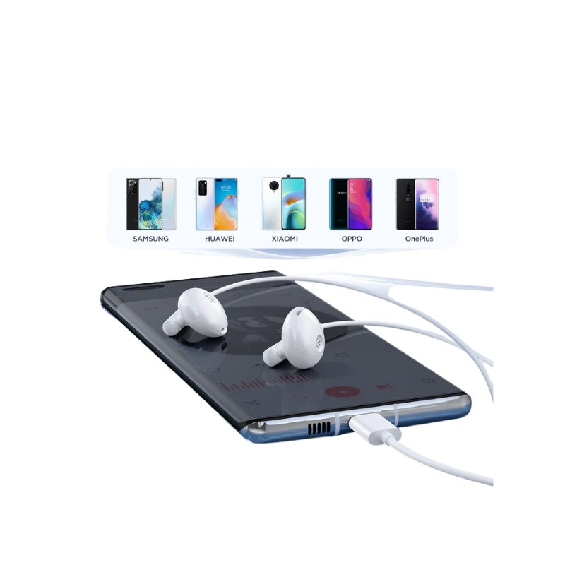 JOYROOM Earphones TYPE C Wired White JR EC05