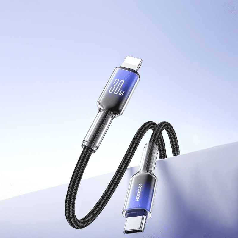 JOYROOM S A42 Crystal Clear Series Type C to Lightning Fast Charging Cable 30W 1 2m Black