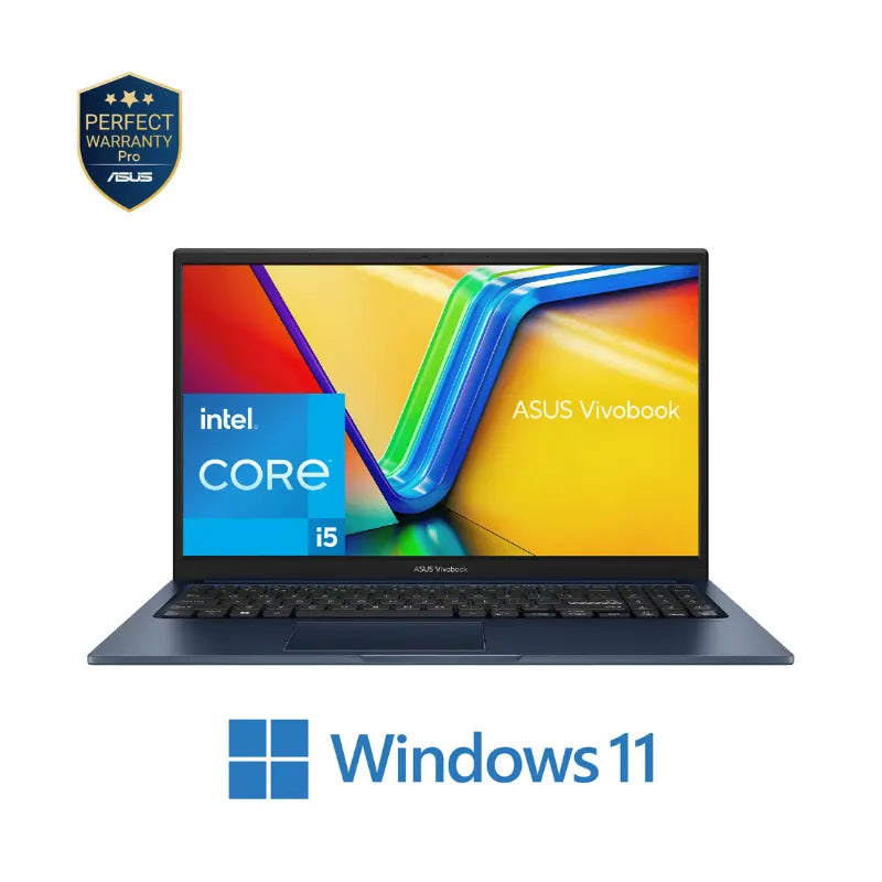 Asus Vivobook 15 X1504VA-NJ005 Laptop, Intel Core i5-1335U, 512GB SSD, 8GB RAM, 15.6 Inch, FHD, 60Hz, Intel UHD Graphics, FREEDOS - Quiet Blue
