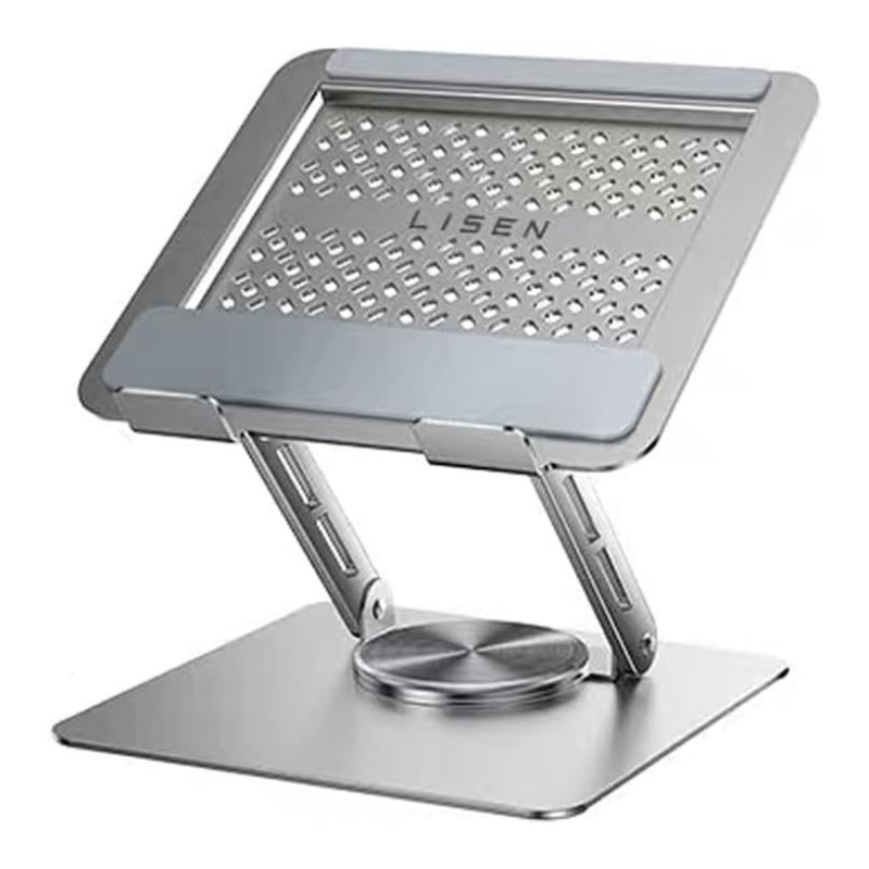 LISEN Laptop Stand Premium 360° Rotatable Non Slip Base - Foldable & Angle/Height-Adjustable Ergonomic