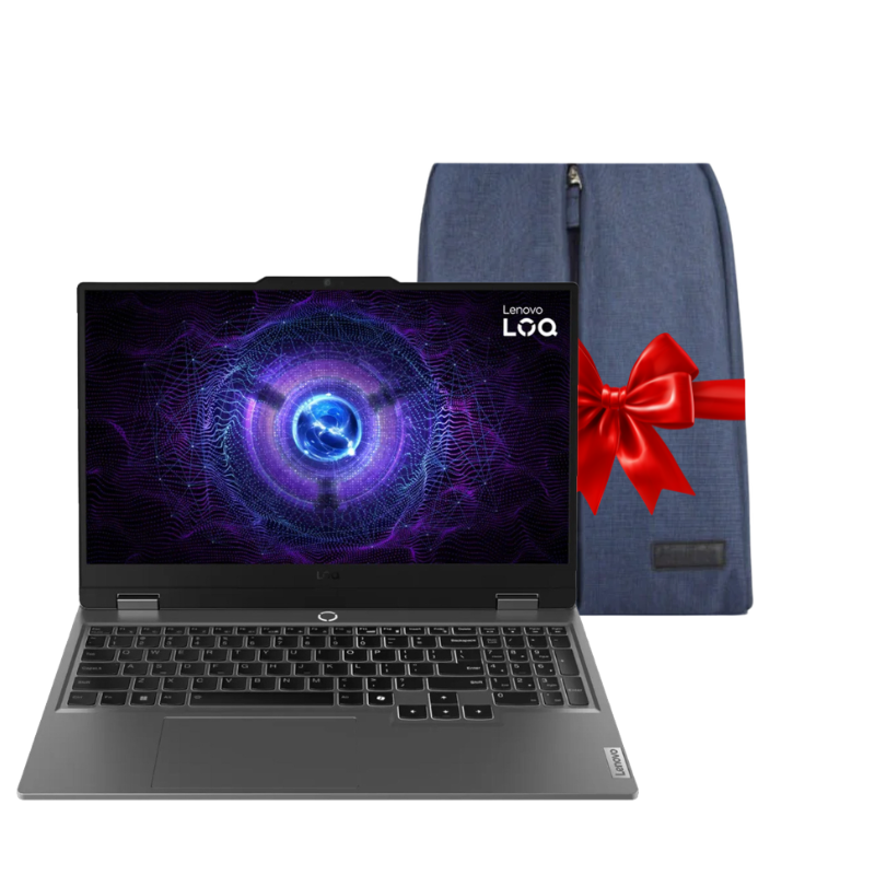Lenovo LOQ 15IRX10 - 83JE00D5ED - Intel Core i7-14700HX - 24GB RAM - 512GB SSD - RTX 5060 - 15.6 FHD - Luna Grey - DOS ضمان سنتين