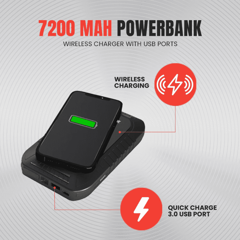Energizer Portable Auto Battery Charger Jump Starter  12V Lithium Jump Starter Box  Car Battery Booster Pack  Portable Power Bank Charger   Jumper Cables up to 6L Gas 3L Diesel Engine - ETL Certified