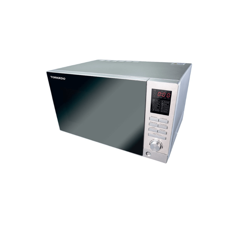 Tornado MOM C25BBE S Microwave with Grill  25 Liter 900 Watt  Silver