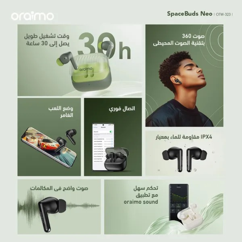 Oraimo SpaceBuds Neo OTW 323  Black