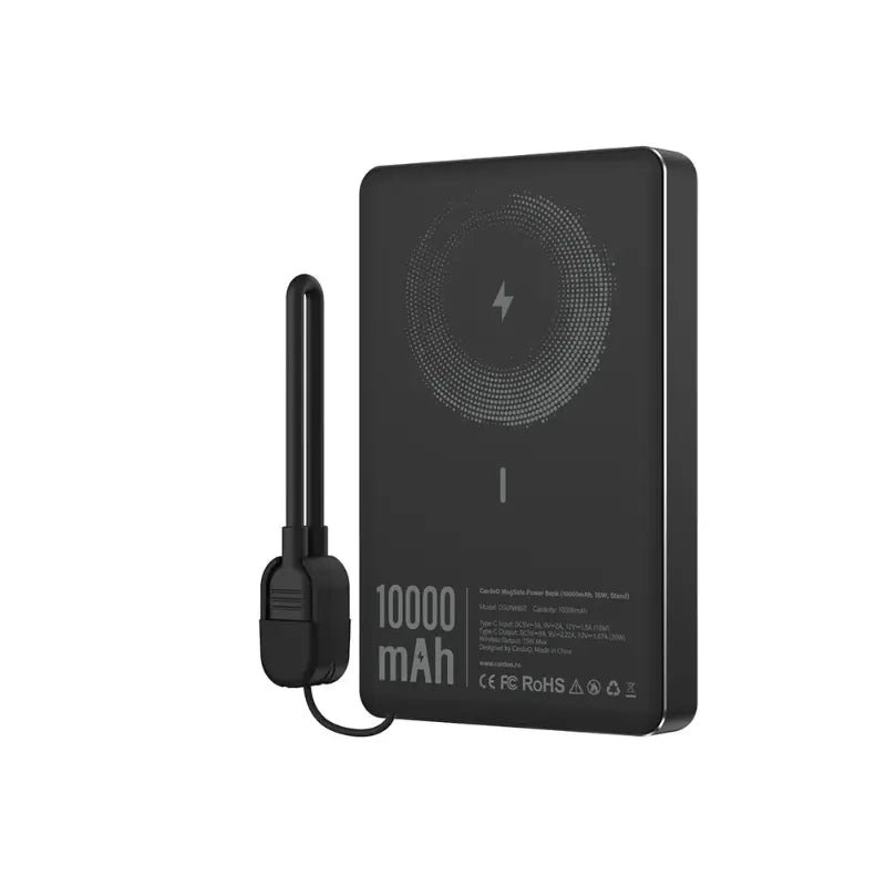 Cardoo Fast Magnetic Wireless Power Bank Built-In Cable 10,000 mAh 20W