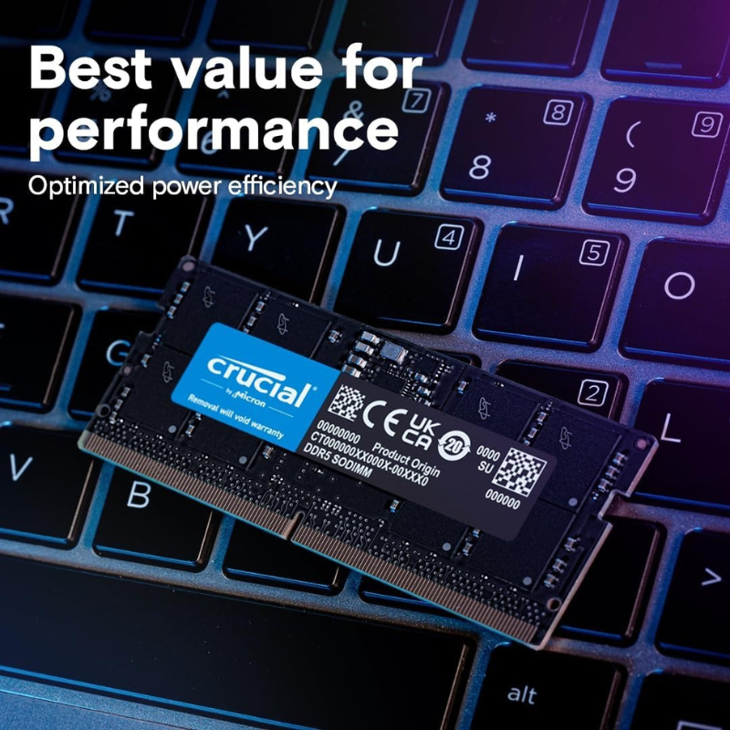 Crucial RAM 16GB DDR5 5600MHz (or 5200MHz or 4800MHz) Laptop Memory