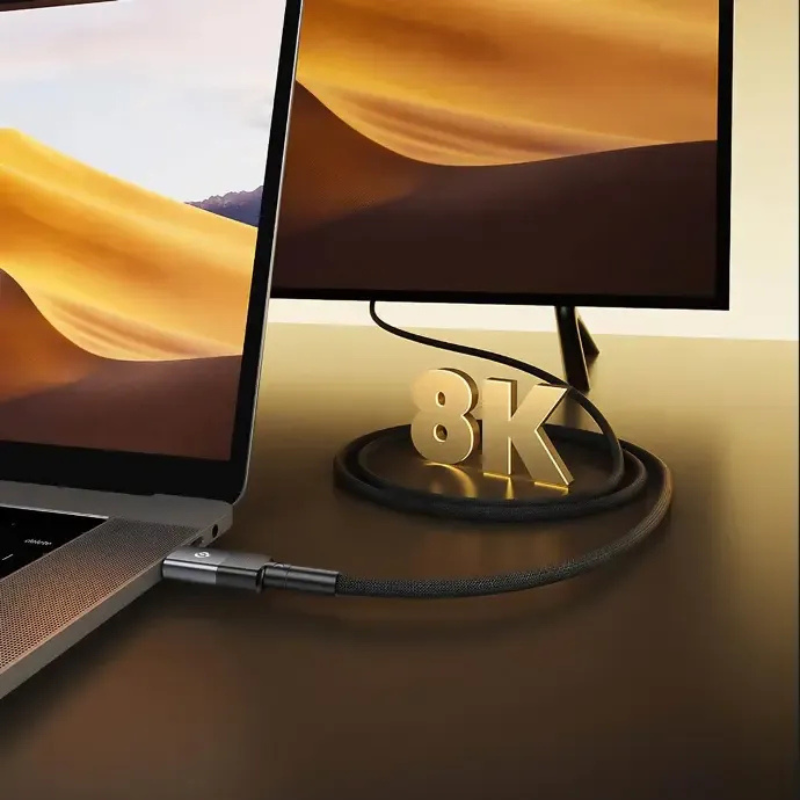 Powerology Braided PD 240W USB 4.0 Type-C to Type-C Fast Charging Cable 2M