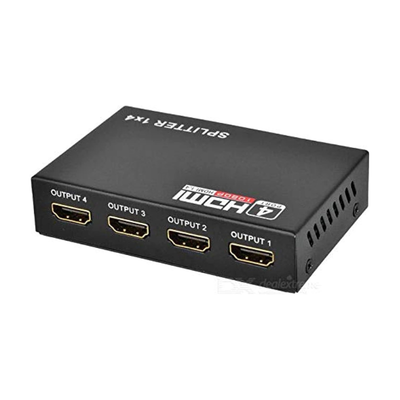 4-Port HDMI Splitter Green Box