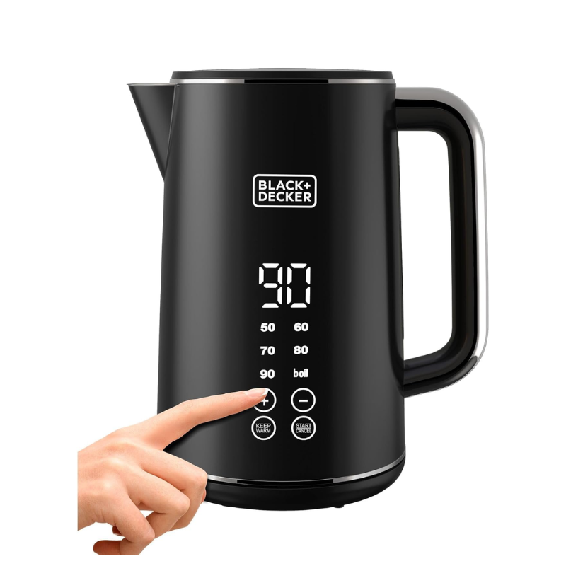BLACK AND DECKER Digital Kettle  1.7L  2200W  Black - JCD200