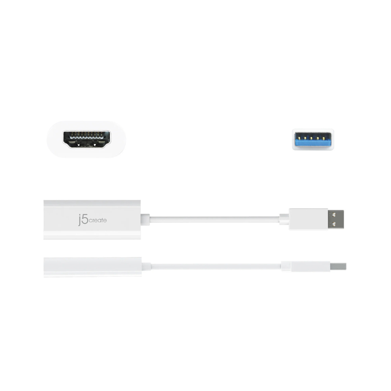 j5create_USB3.0 TO HDMI-4K Multi-Monitor AdapterWhite_ JUA254