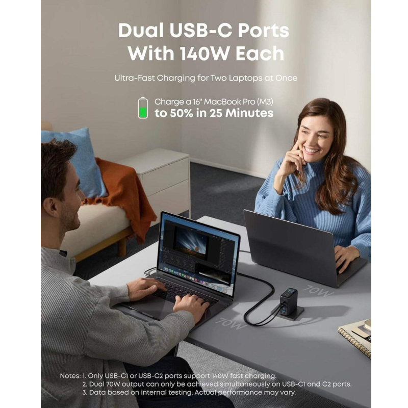 Anker Charger 140W 4-Port PD 3.1 with USB-C Cable