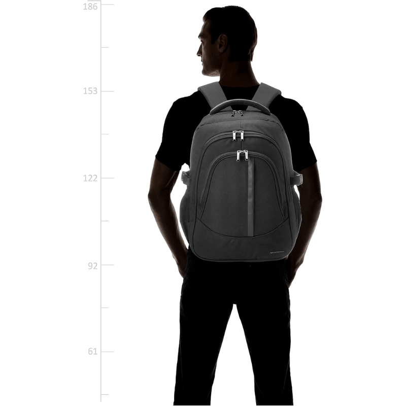 Lavvento Discovery Backpack fit with Laptops up to 15.6 Material Nylon+PU Black - Black