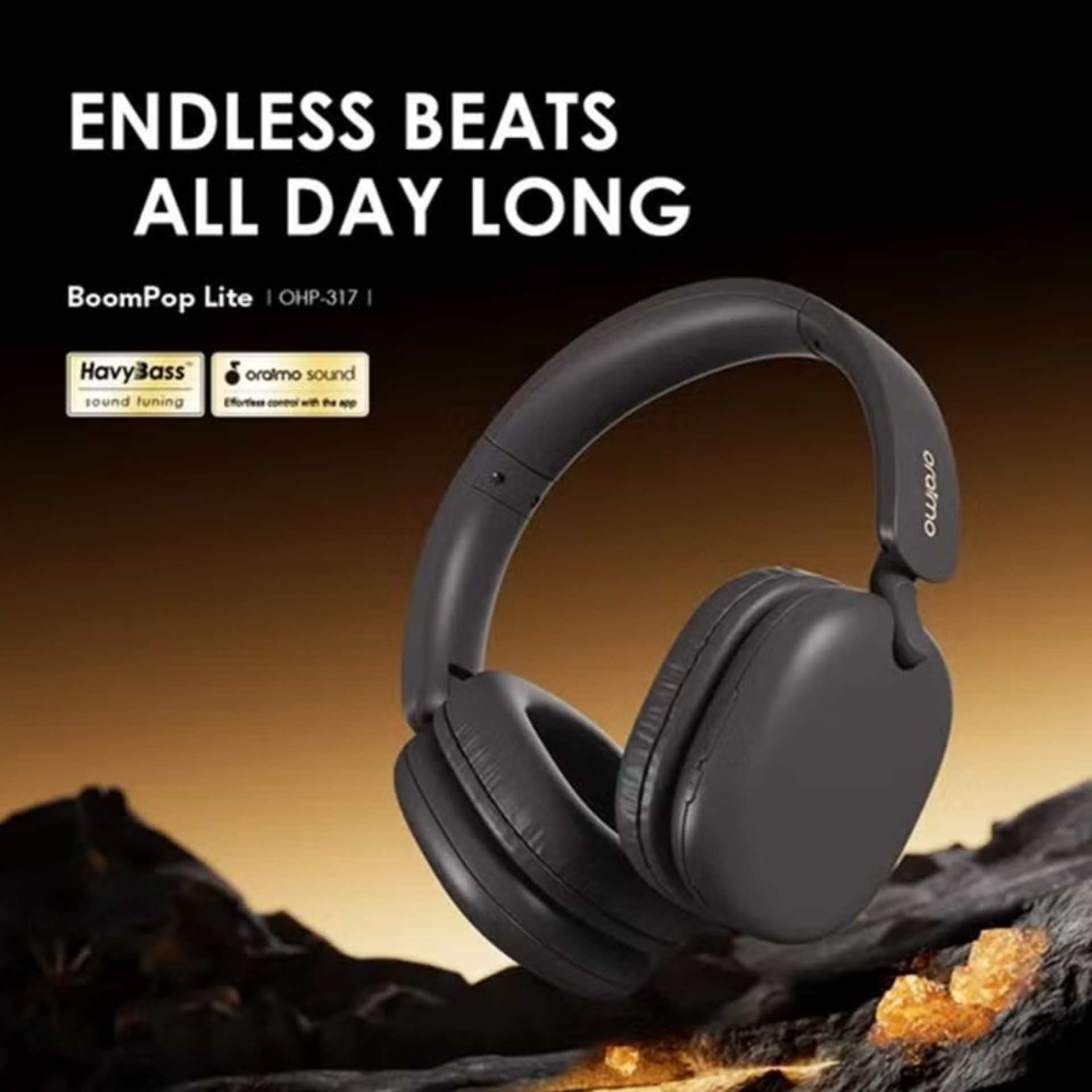 Oraimo BoomPop Lite ENC Over-Ear Wireless Headphones -OHP-317