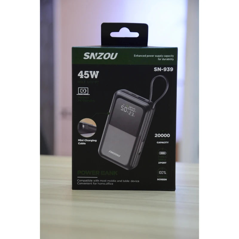 Snzou Power pack 45W 20000m Ah Power Bank