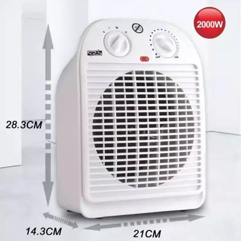 DSP Fan Heater KD3006   2000W  Heater Adjustable Thermostat  2 Heat Settings & Overheat Protection