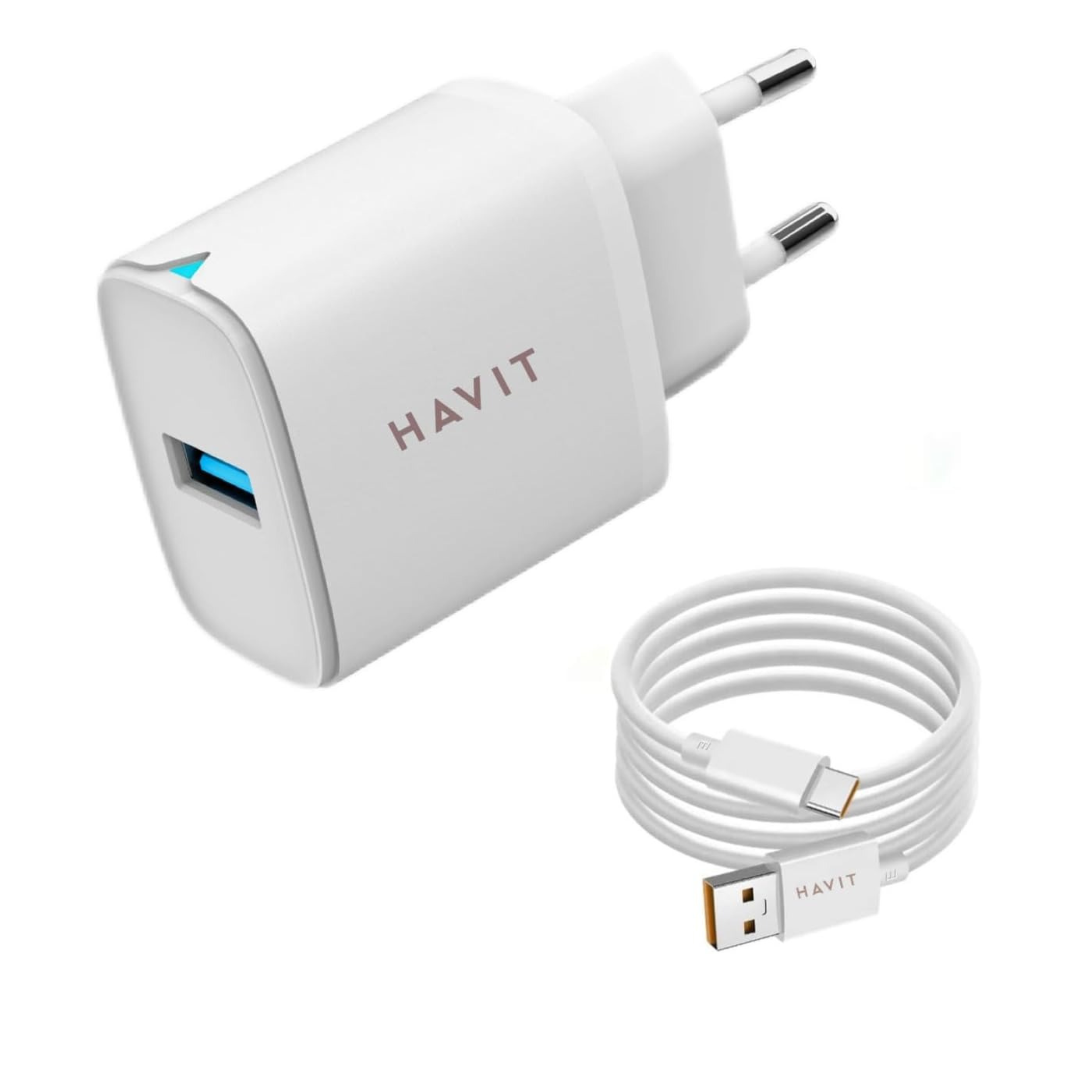 Havit ST922 Wall Charger Type-C Cable 22.5W Fast Charging - White