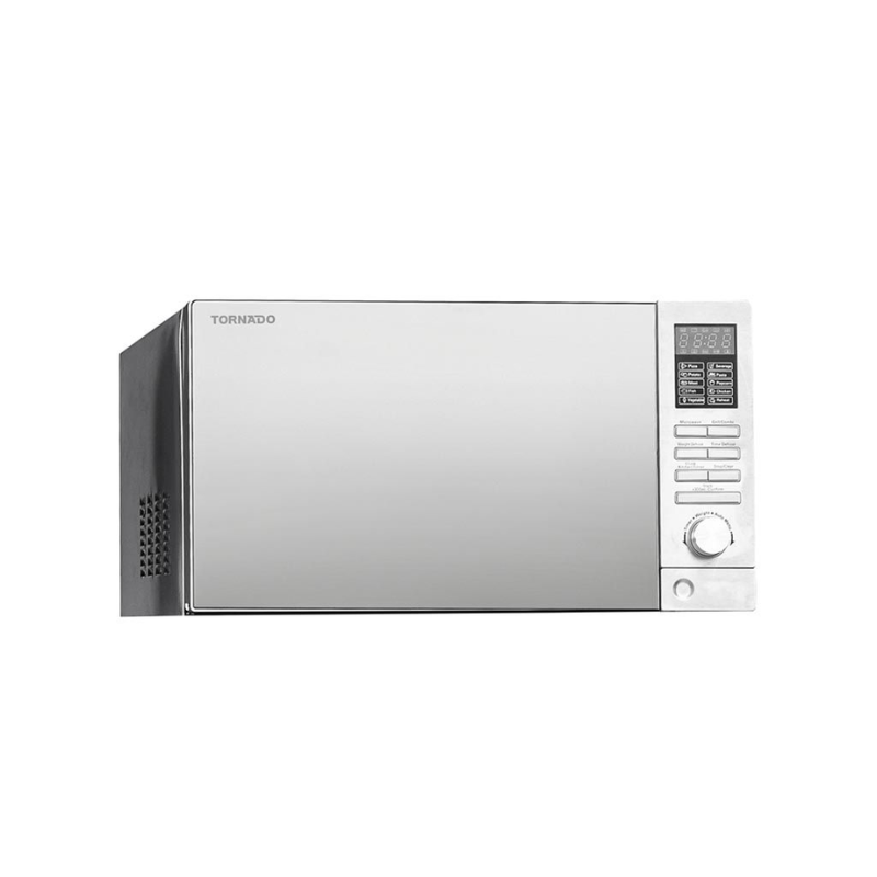 Tornado MOM C25BBE S Microwave with Grill  25 Liter 900 Watt  Silver