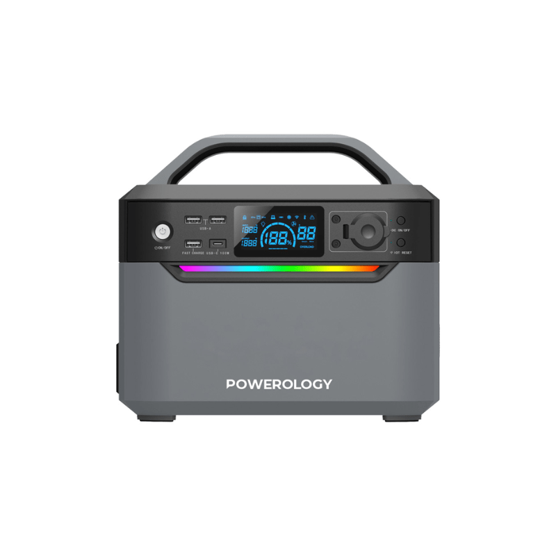 Powerology Portable Power Generator Fast Charging 384Wh 600W 120000mah - Black