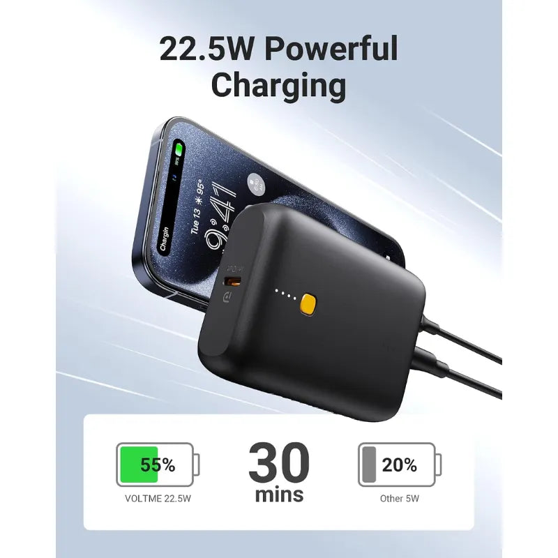 VOLTME Hypercore 10K Lite 10000mAh Fast Charging Power Bank PD 3.0 Type-C & USB-A Ports – 22.5W