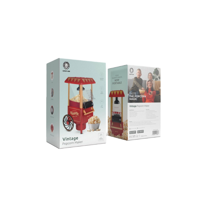 Green lion vintage popcorn maker 1200w 270ml-red
