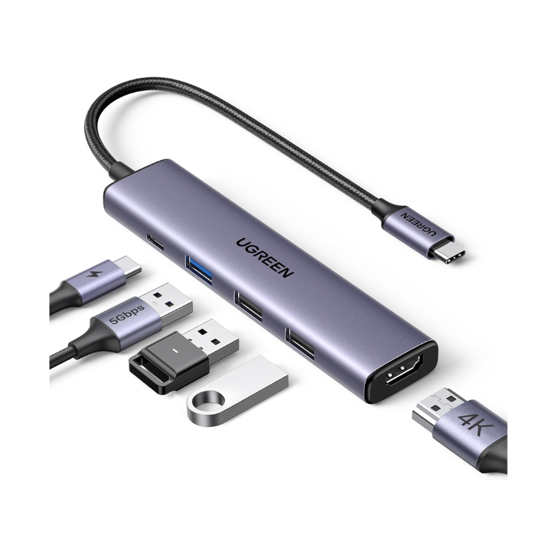 HUB ADAPTER MULTIFUNCTION HDMI USB-C 5-IN-1 CM478-15495 UGREEN