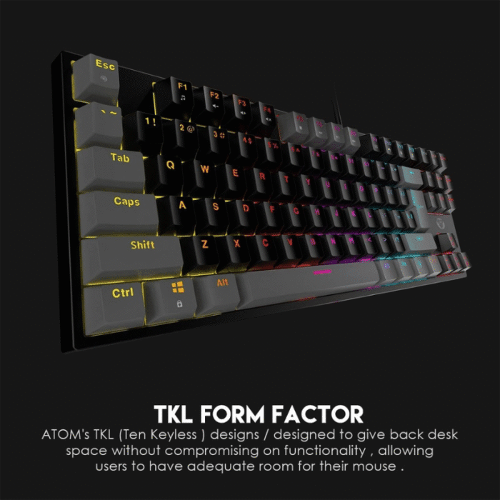 Keyboard Fantech Mechanical ATOM87 MK876v2 Grey