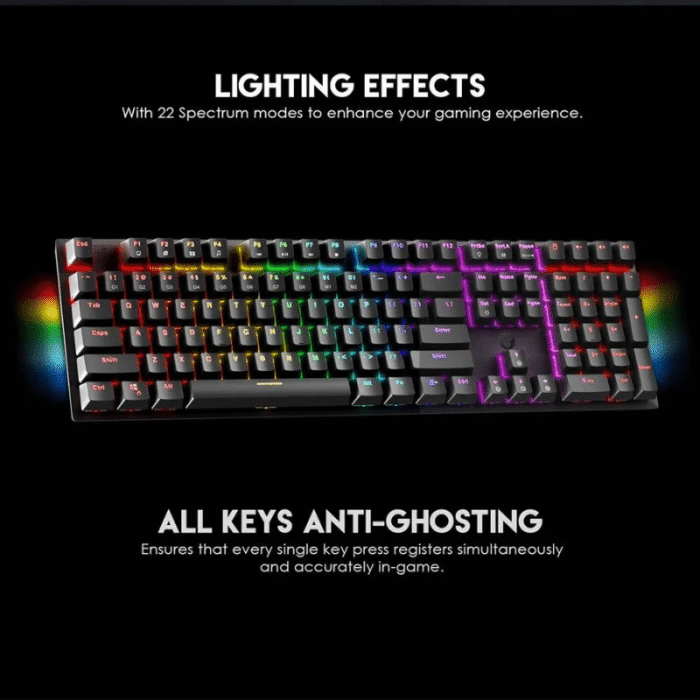 Keyboard Fantech Mechanical Maxfit108 MK855 Black