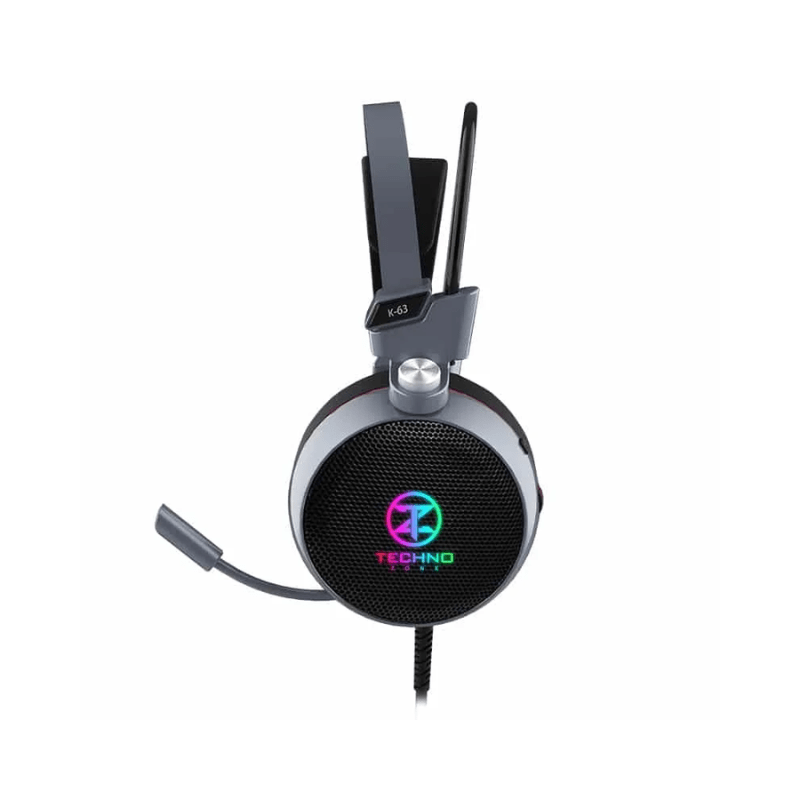 سماعة رأس للألعاب TechnoZone K-63 بمنفذ USB 7.1 مع اهتزاز RGB