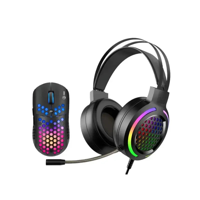 Marvo Headset & Mouse Gaming Combo MH01BK