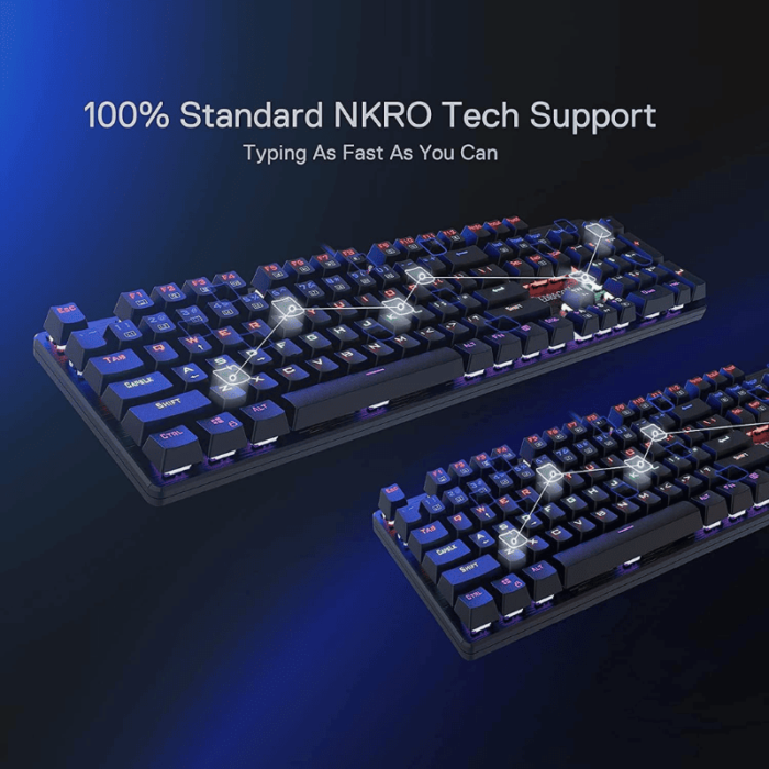 REDRAGON K608 Rainbow Keyboard - Red Switch