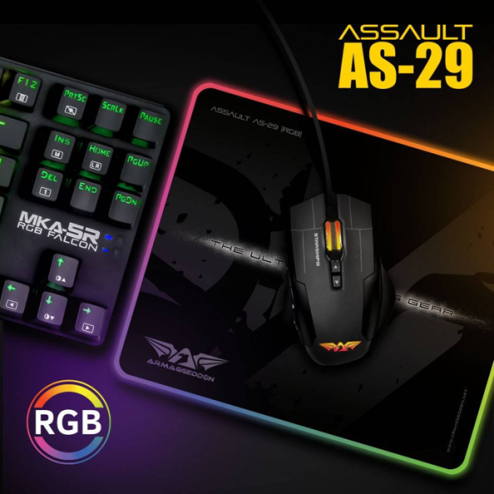 لوحة ماوس أرماجيدون RGB مقاس 25 × 35 سم