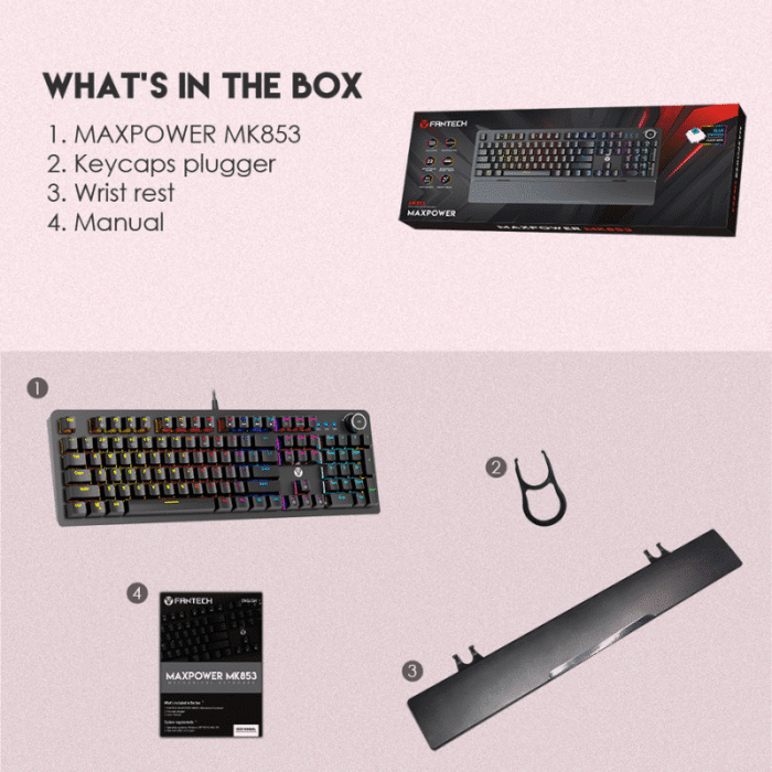 Keyboard Fantech Mechanical Maxpower MK853v2