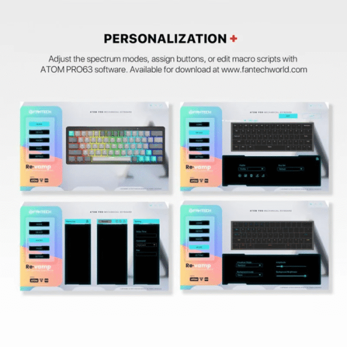 Keyboard Fantech Mechanical ATOM PRO63 MK912 Saturn Grey