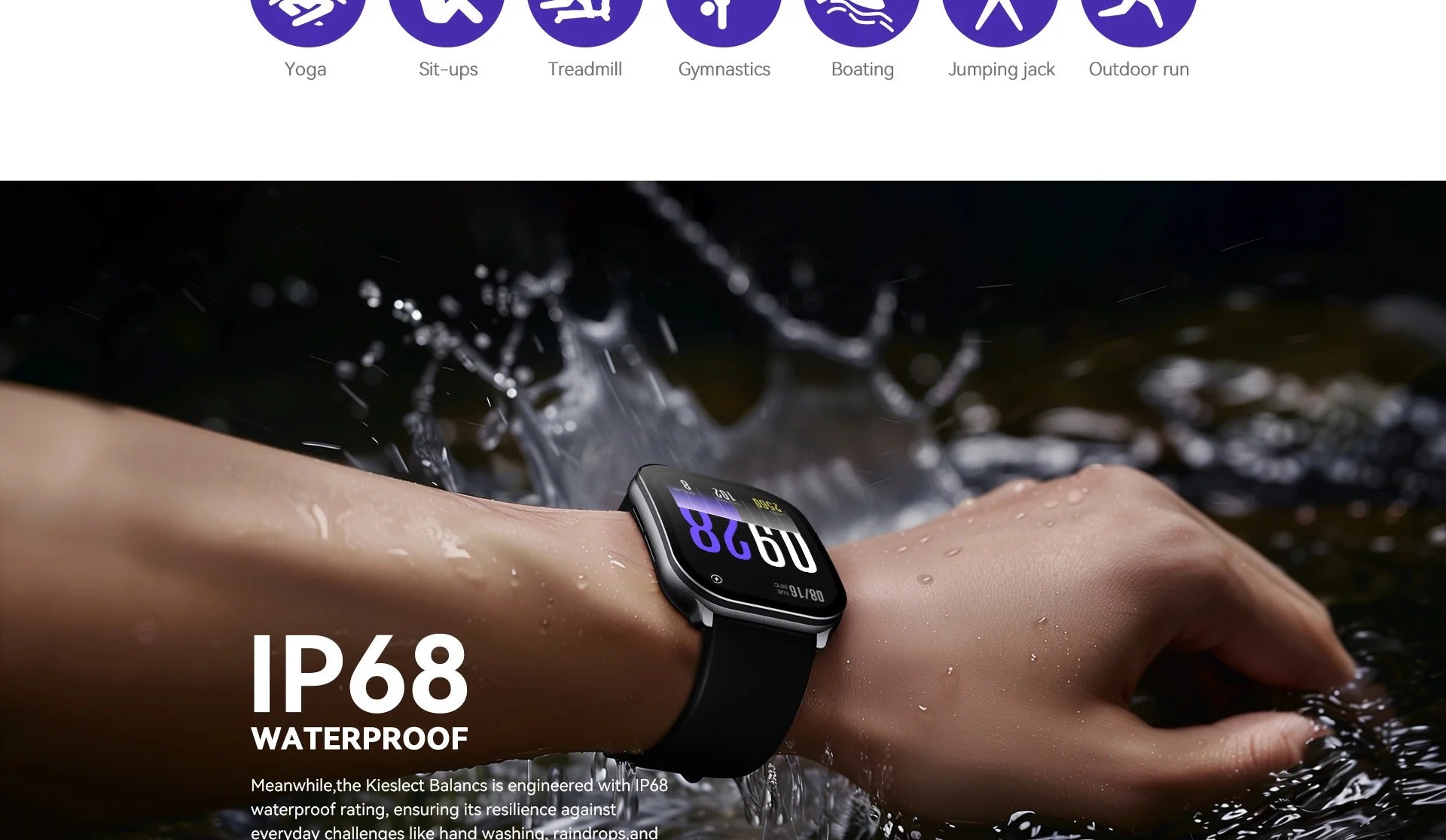 Kieslect Calling Watch Balance Black