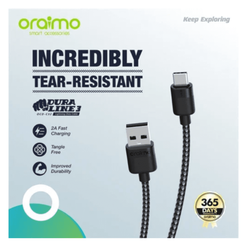 كابل بيانات Oraimo OCD M32 2A 1M أسود
