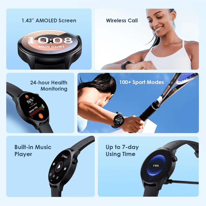 smart watch oraimo osw 42 Black ER