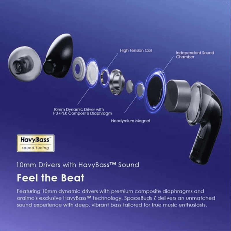 Oraimo SpaceBuds Z OTW 625  Black