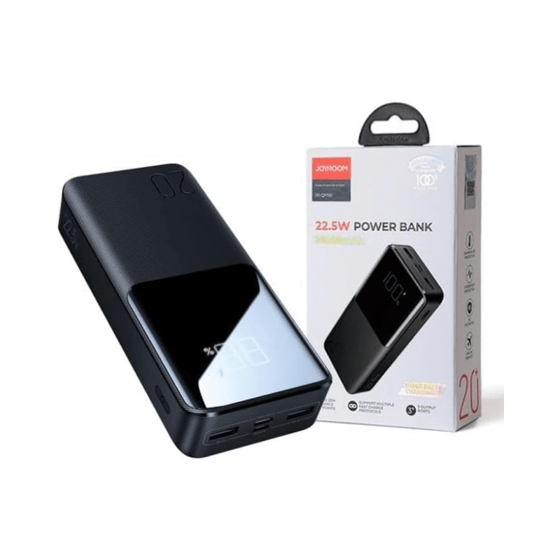 بنك طاقة جوي روم
22.5W شاشة رقمية شحن سريع 20000mAh أسود JR QP192
