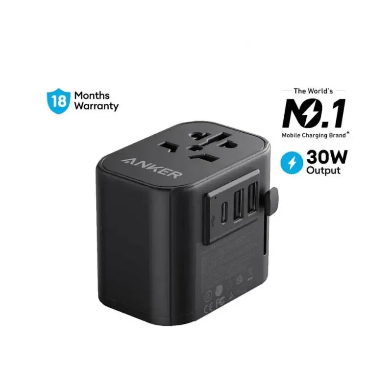 Anker 312 PowerExtend USB-C Travel adapter 30W Black A9212K11